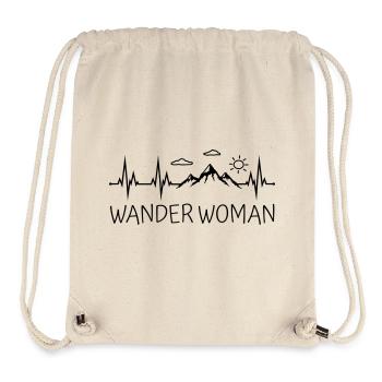 Wander Woman Wandern Berge Herzschlag Wanderwoman - Stanley/Stella recycelter Gym Bag - Naturweiß - Vorne