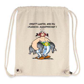 Obelix: Obst? Lustig wie du "Fleisch" aussprichst! - Stanley/Stella recycelter Gym Bag - Naturweiß - Vorne