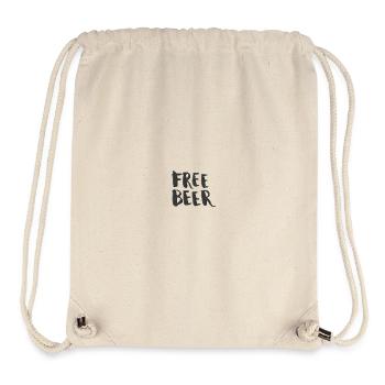 Free Beer Embroidered - Stanley/Stella Recycled Gym Bag - natural - Front