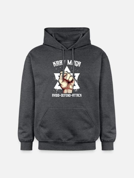 Krav Maga - Gildan Unisex Softstyle® Midweight Hoodie - dark heather grey