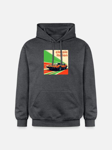 Classic Italian Sportscar - Gildan Unisex Softstyle® Midweight Hoodie - dark heather grey