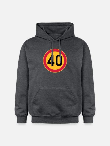 40 Limit / Tempolimit - Gildan Unisex Softstyle® Midweight Hoodie - Dunkelgrau meliert
