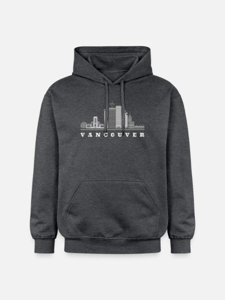 Vancouver Skyline Canada - Sweat à capuche Softstyle® Gildan Unisexe - gris foncé chiné