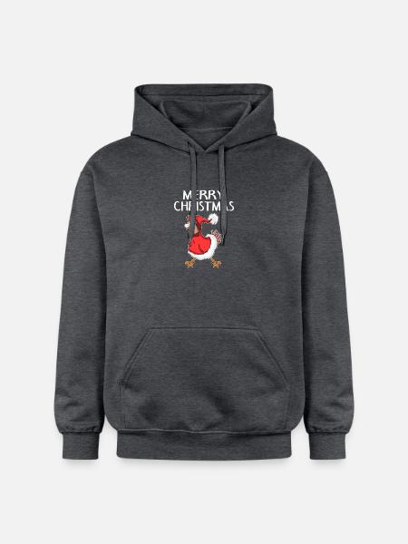 Christmas Chicken Merry Christmas - Gildan Unisex Softstyle® Midweight Hoodie - dark heather grey
