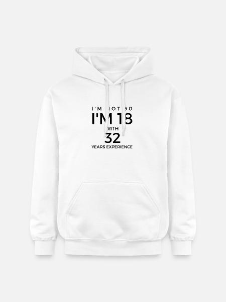 50-årsdag - si til 50-årsdag - Gildan Unisex Softstyle® Midweight Hoodie - hvit