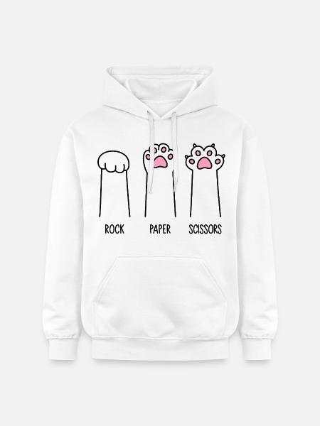 Rock Paper Scissors - Gildan Unisex Softstyle® Midweight Hoodie - white