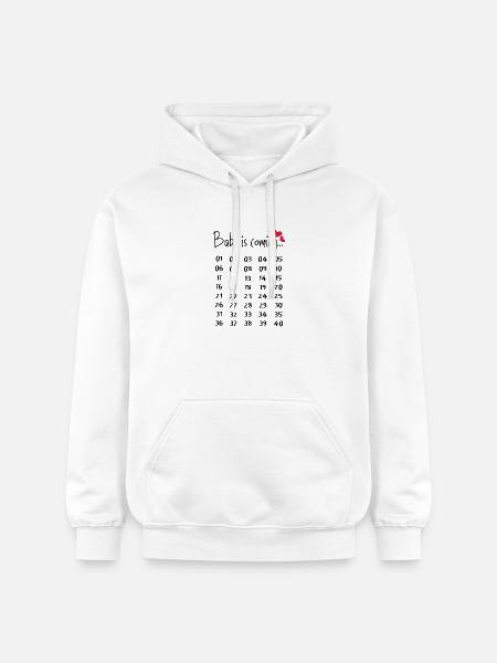 Sjov graviditet gravid gave forældre - Gildan Softstyle® Midweight unisex-hoodie - hvid