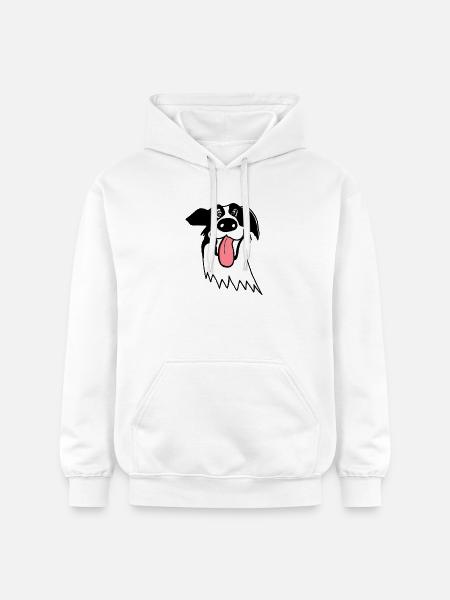 Border Collie mignon - Sweat à capuche Softstyle® Gildan Unisexe - blanc