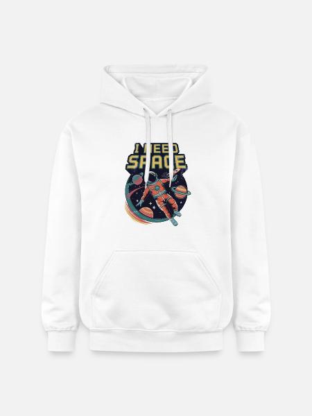 I Need Space - Gildan Unisex Softstyle® Midweight Hoodie - white