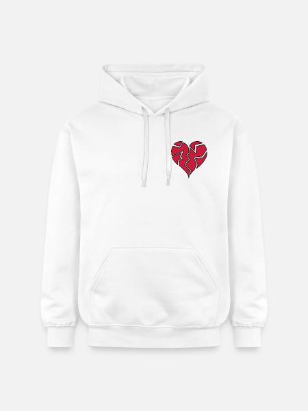 HEARTBROKEN <3 - Gildan Unisex Softstyle® Midweight Hoodie - Weiß