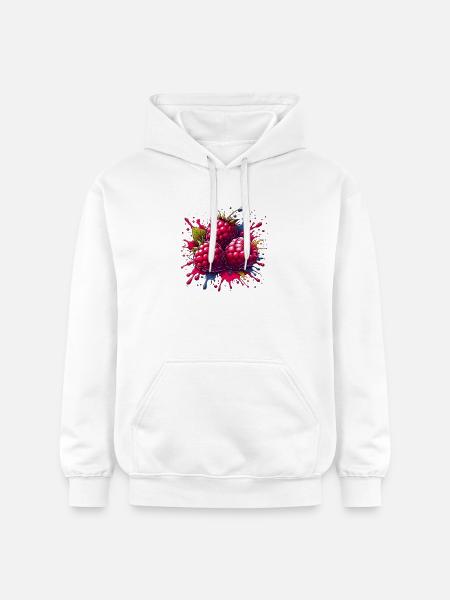 Himbeeren-Farbexplosion - Gildan Unisex Softstyle® Midweight Hoodie - Weiß