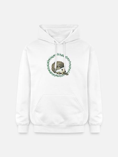 Hérisson - Sweat à capuche Softstyle® Gildan Unisexe - blanc