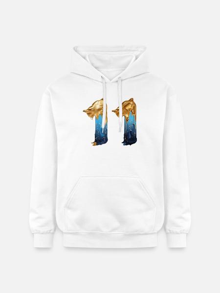 NEJ. 11 NUMMER 11 SEJ 11 ÅRS FØDSELSDAG - Gildan Softstyle® Midweight unisex-hoodie - hvid