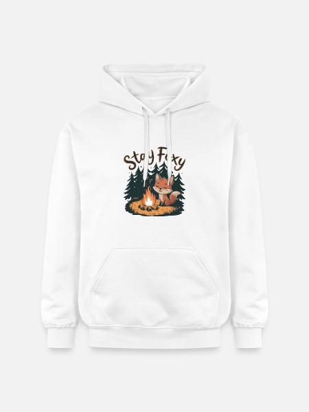 Bleib fuchsig - Gildan Unisex Softstyle® Midweight Hoodie - Weiß