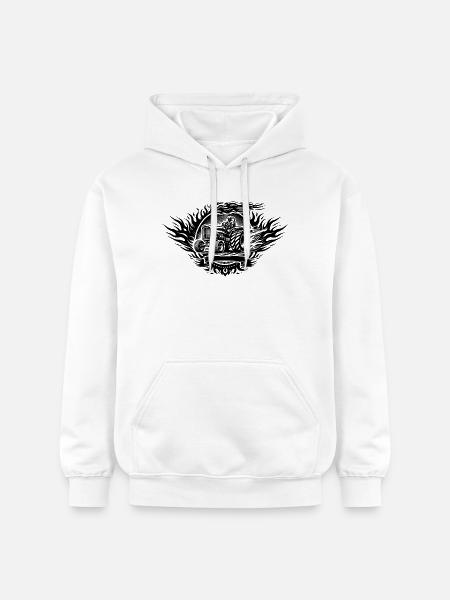 Tractor Pulling Logo - Gildan Unisex Softstyle® Midweight Hoodie - Weiß