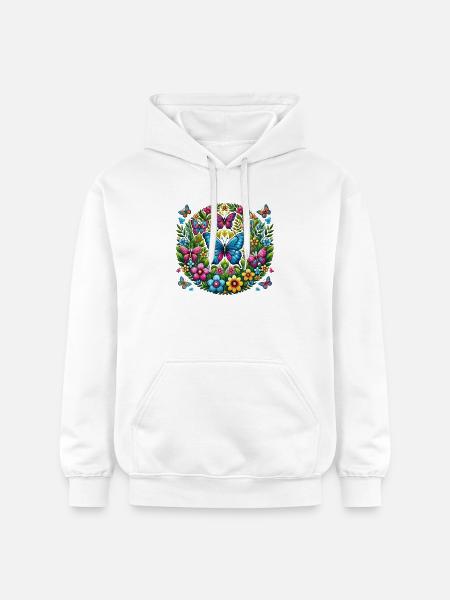 Papillons 2 - Sweat à capuche Softstyle® Gildan Unisexe - blanc