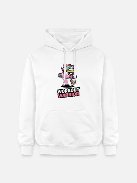 Workout Warrior - Gildan Unisex Softstyle® Midweight Hoodie - white