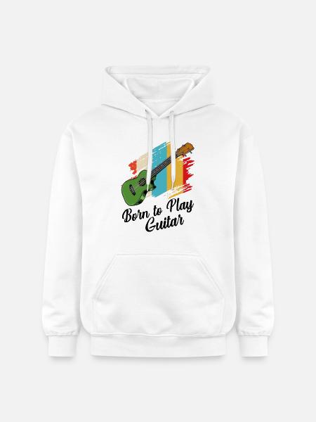 Gitarre - Gildan Unisex Softstyle® Midweight Hoodie - Weiß
