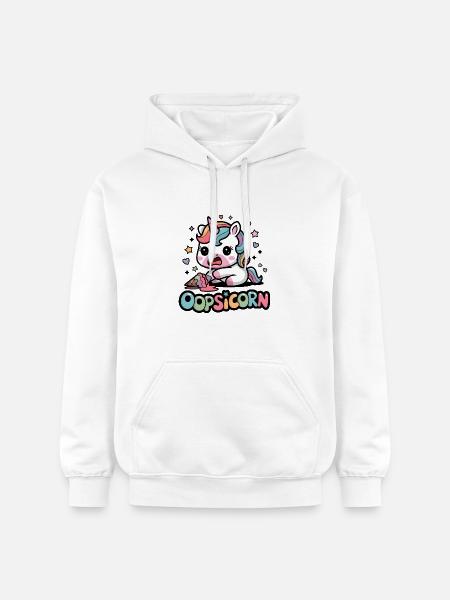 Oopsicorn - Sweat à capuche Softstyle® Gildan Unisexe - blanc