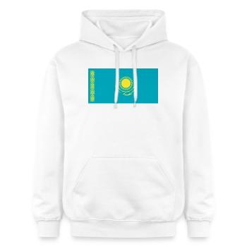 Kasachstan - Gildan Unisex Softstyle® Midweight Hoodie - Weiß - Vorne - Liana (172cm) & Jaron (178cm)