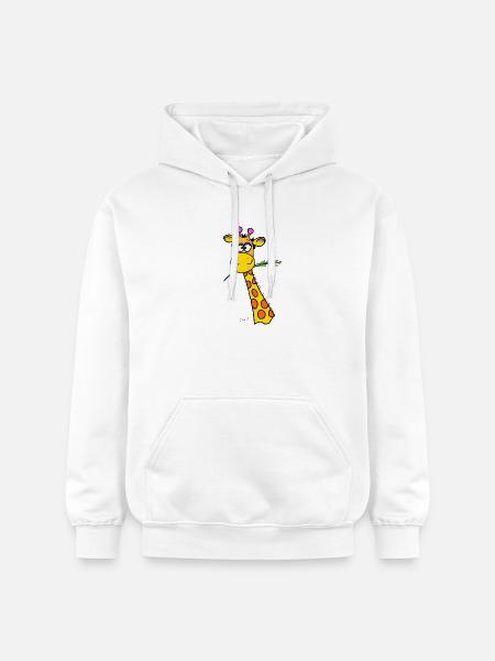 Cute Giraffe - Gildan Unisex Softstyle® Midweight Hoodie - white