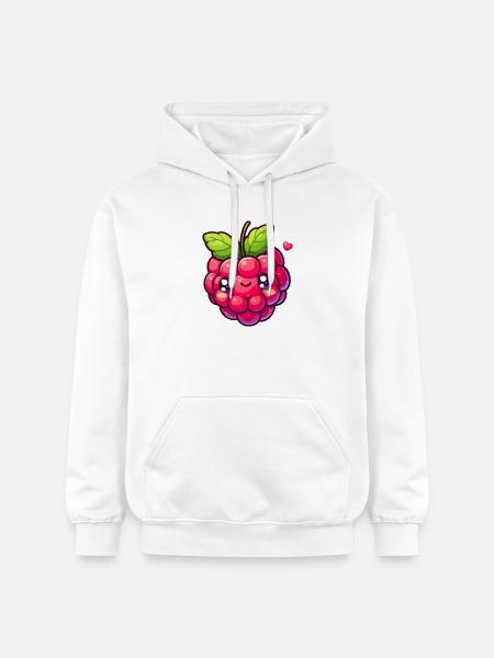 Raspberry - Heart - Gildan Unisex Softstyle® Midweight Hoodie - white