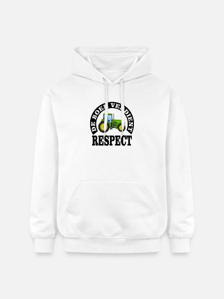 Farmers deserve respect - Gildan Unisex Softstyle® Midweight Hoodie - white