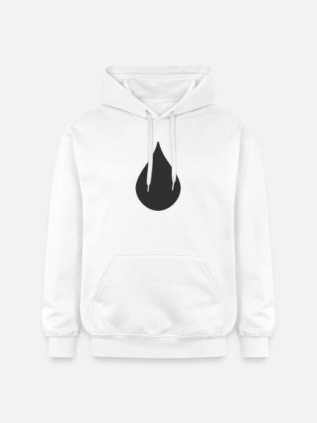 Drop Shape Logo Symbol - Gildan Unisex Softstyle® Midweight Hoodie - white