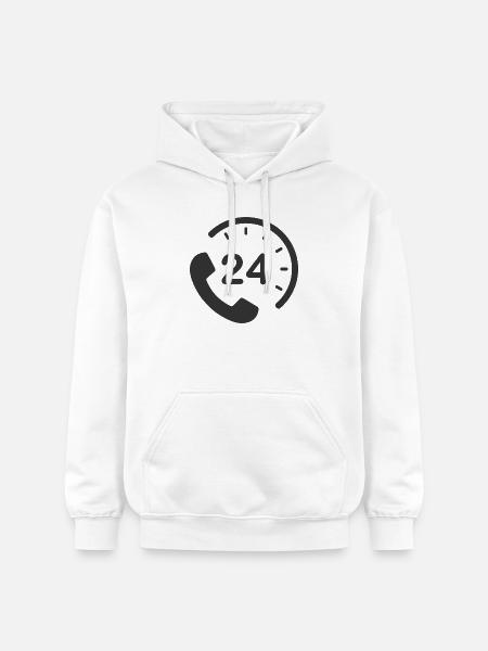 24/7 h Service - Gildan Unisex Softstyle® Midweight Hoodie - white