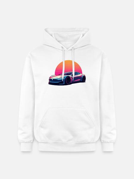 Electric Wave - Gildan Unisex Softstyle® Midweight Hoodie - white