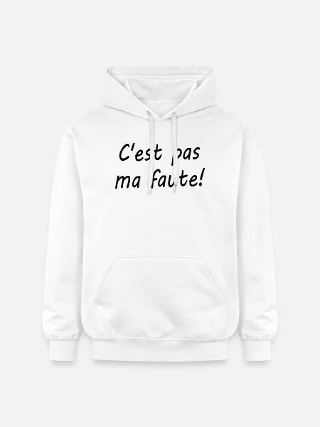 C'est pas ma faute ! - Sweat à capuche Softstyle® Gildan Unisexe - blanc
