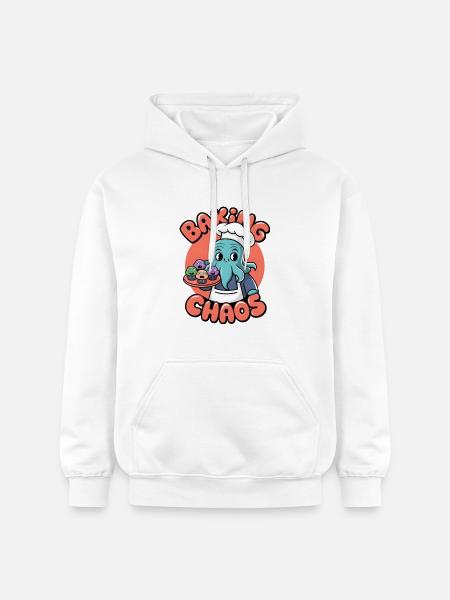 Baking Chaos - Gildan Unisex Softstyle® Midweight Hoodie - white