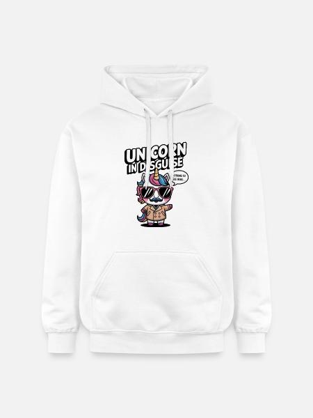 Unverkleidetes Einhorn - Gildan Unisex Softstyle® Midweight Hoodie - Weiß