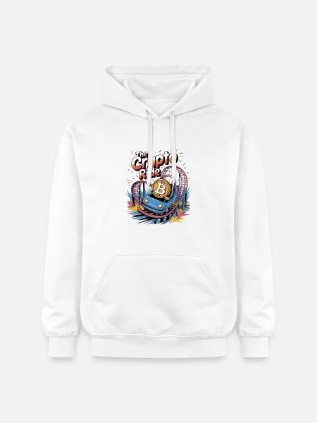 The Crypto Ride - Gildan Unisex Softstyle® Midweight Hoodie - white