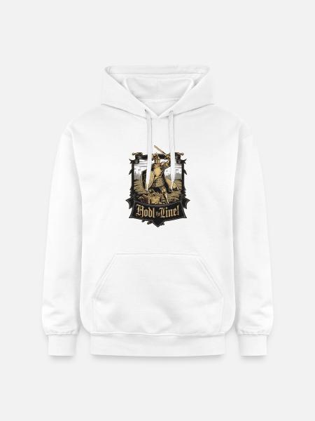 Hodl The Line! - Gildan Unisex Softstyle® Midweight Hoodie - white