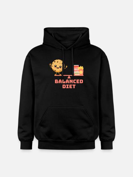 équilibré cookie fastfood Régime - Sweat à capuche Softstyle® Gildan Unisexe - noir