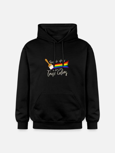 Gay Pride - Gildan Unisex Softstyle® Midweight Hoodie - black