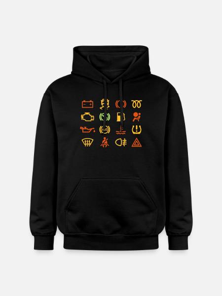 Car indicator lights - Gildan Unisex Softstyle® Midweight Hoodie - black