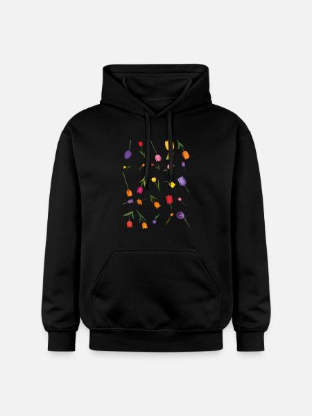 Fleur - Sweat à capuche Softstyle® Gildan Unisexe - noir