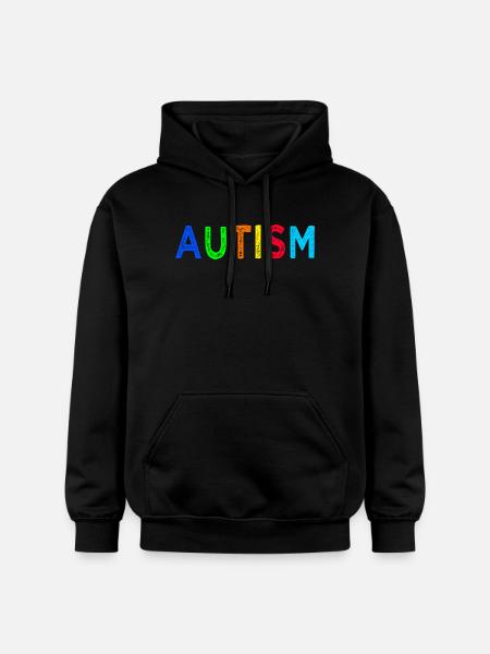 Arc-en-Ciel Autisme: Message d’Espoir - Sweat à capuche Softstyle® Gildan Unisexe - noir