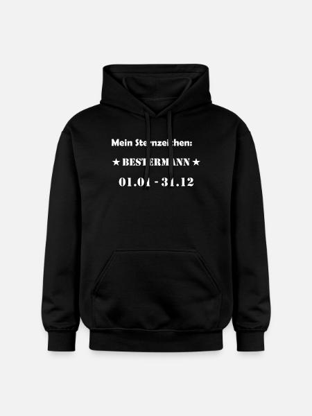 Bester Mann Wassermann Sternzeichen - Gildan Unisex Softstyle® Midweight Hoodie - Schwarz