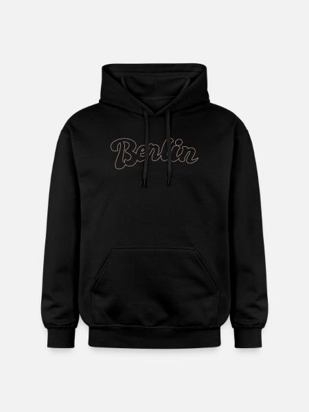 Berlin German Capital lettering - Gildan Unisex Softstyle® Midweight Hoodie - black