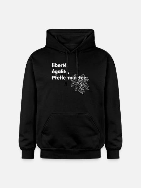 Liberté Egalité Pfefferminztee - Gildan Unisex Softstyle® Midweight Hoodie - Schwarz