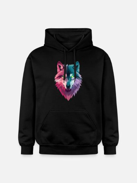 Loup - Sweat à capuche Softstyle® Gildan Unisexe - noir
