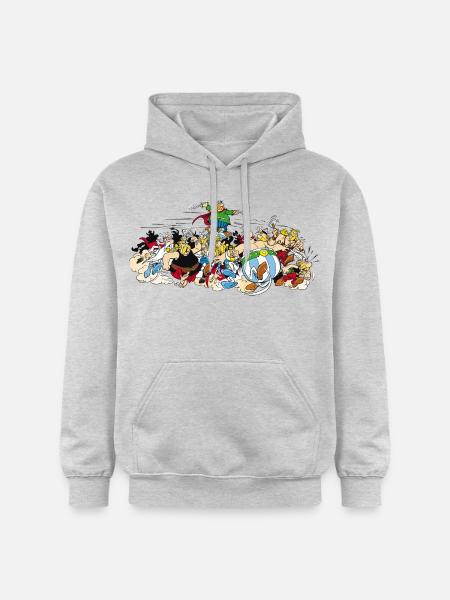 Astérix - Attaque! - Sweat à capuche Softstyle® Gildan Unisexe - gris clair chiné