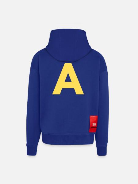 A comme Alvin - Veste à capuche bio épaisse oversize fabriqué en UE - Iconic Blue