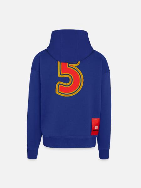 5 - Veste à capuche bio épaisse oversize fabriqué en UE - Iconic Blue