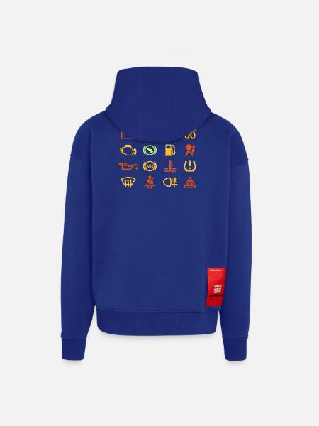 Car indicator lights - Zip Hoodie - made by SPREAD - Iconic Blue