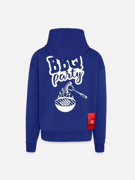 BBQ PARTY Kitchen Apron - Zip Hoodie - made by SPREAD - Iconic Blue