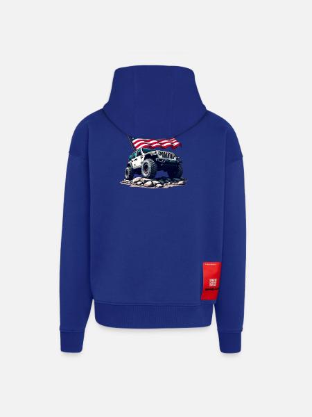 American Off-Road - Zip Hoodie - made by SPREAD - Iconic Blue